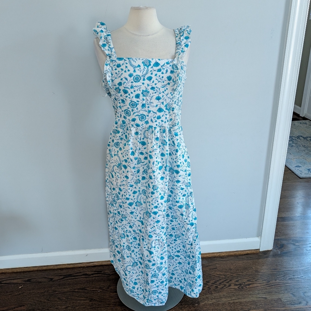 Women's Draper James Large Maxi Blue White - Picture 2 of 7